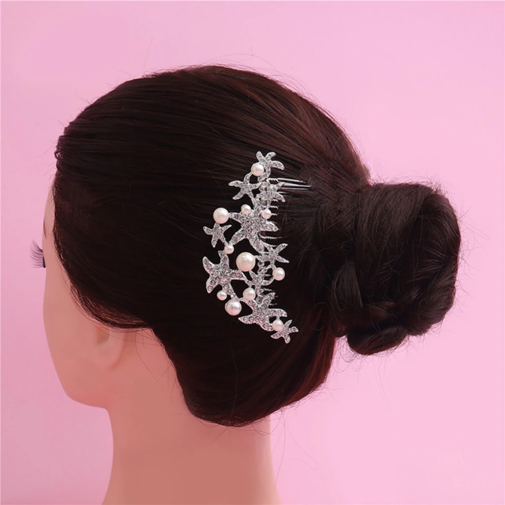 Свадебная расческа для волос с морской звездой женские Украшения аксессуары