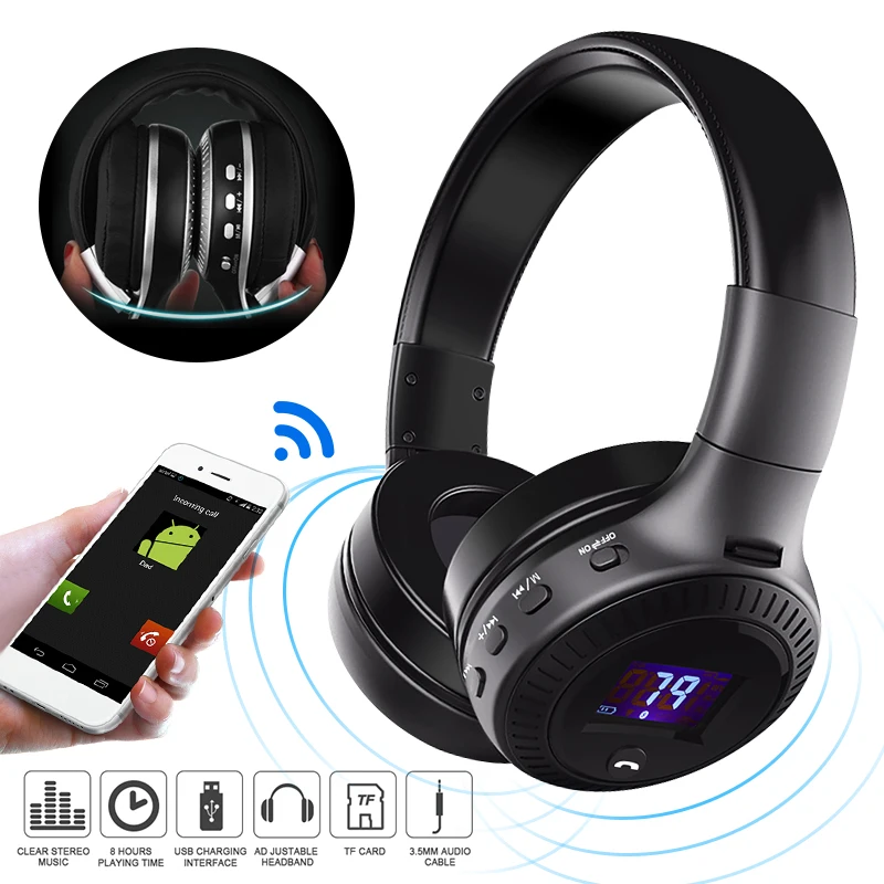 ELEGIANT B19 HiFi Беспроводной bluetooth наушники игровой светодиодный Дисплей Шум отмена
