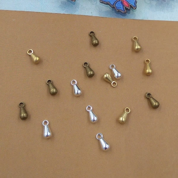 SEA MEW 3 мм * 6 металлические медные Подвески в форме капли воды латунные соединители