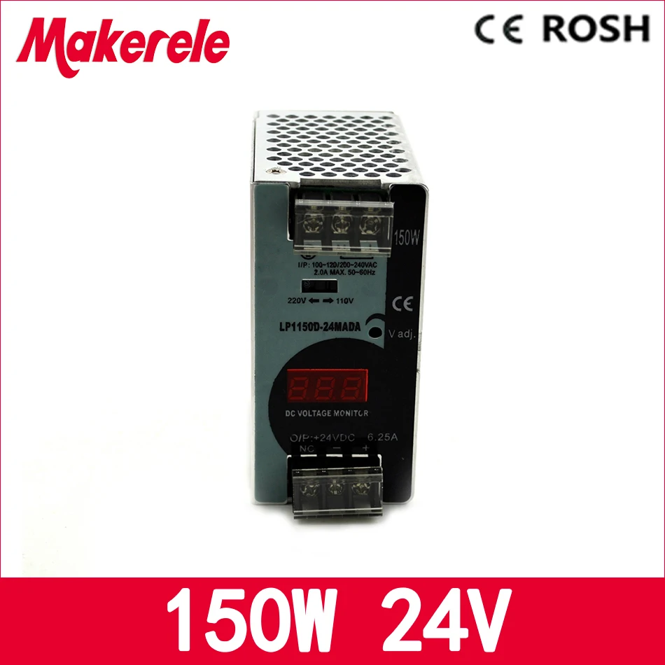 Фото 150w 24v 6.25a Mini size ac-dc Switching power supply Din Rail LP-150-24 with Digital display for LED Strip light Обустройство дома 150w 24v 6.25a Mini size ac-dc Switching power supply Din Rail LP-150-24 with Digital display for LED Strip light Обустройство дома