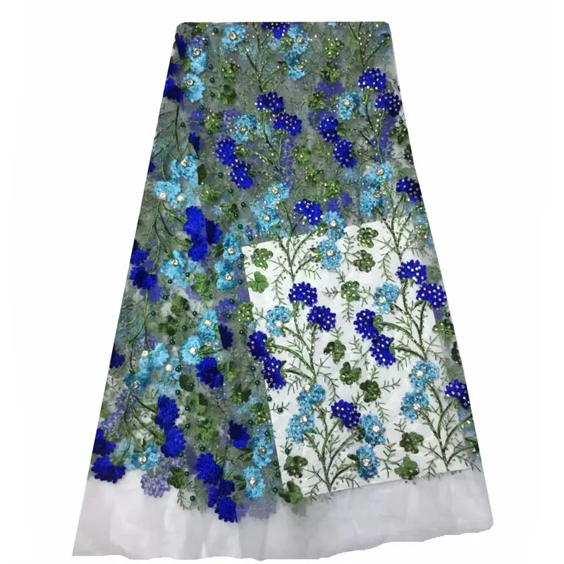 Высокое качество Африки гипюр кружева ткань для шитья африканский шнур бисер