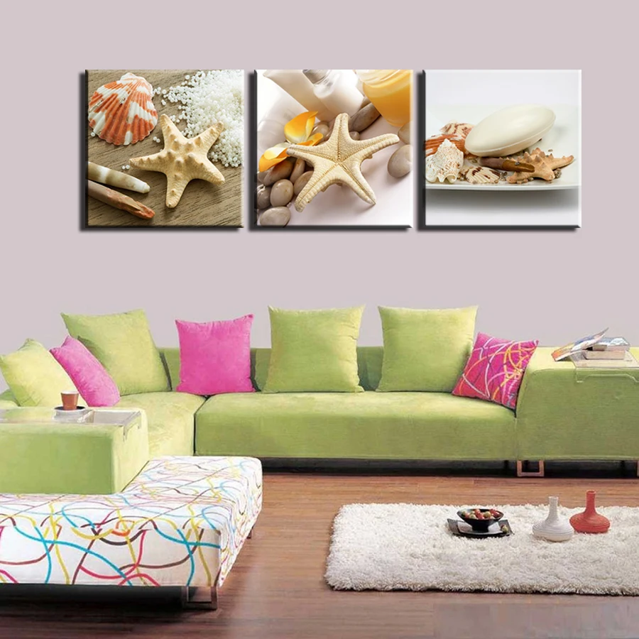 3 шт. настенные картины на холсте без рамки | Дом и сад