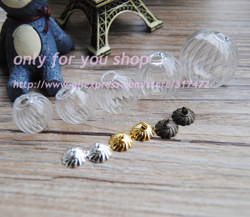 Стеклянный шар в полоску 20 комплектов 14/16/18/20/25 мм стеклянная шапочка 10 флакон