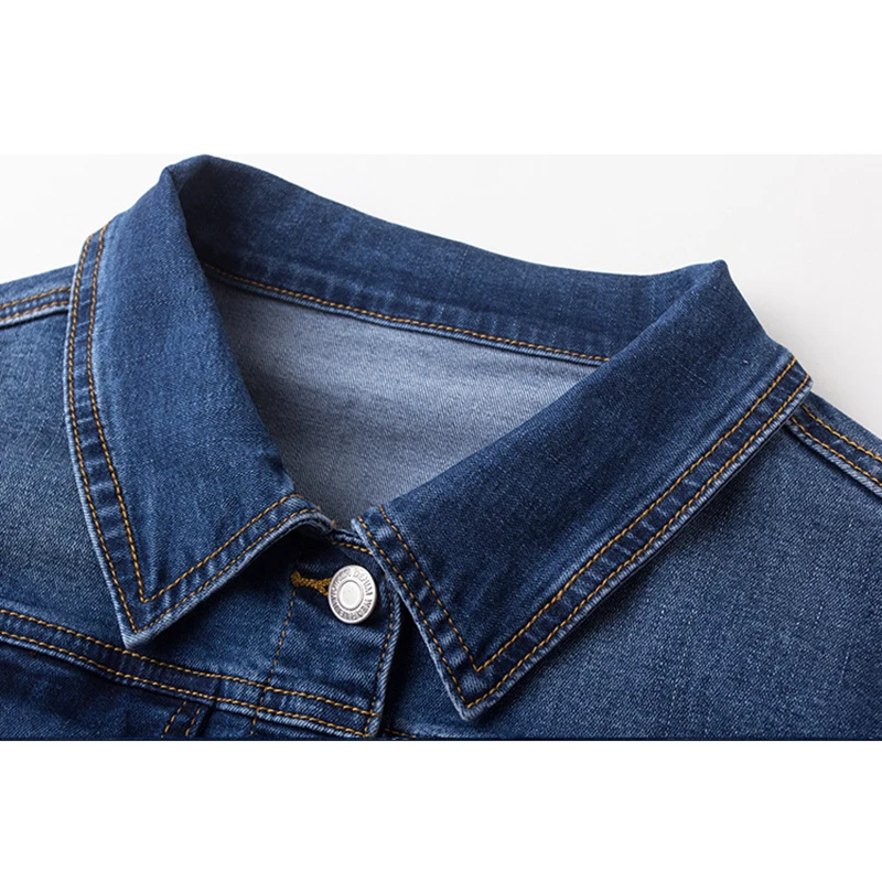 Voobuyla 2019 Casual Spring Vintage Demin Jacket For Women Plus Size 5XL Loose Basic Coats Fashion Long Sleeve Slim Jeans | Женская