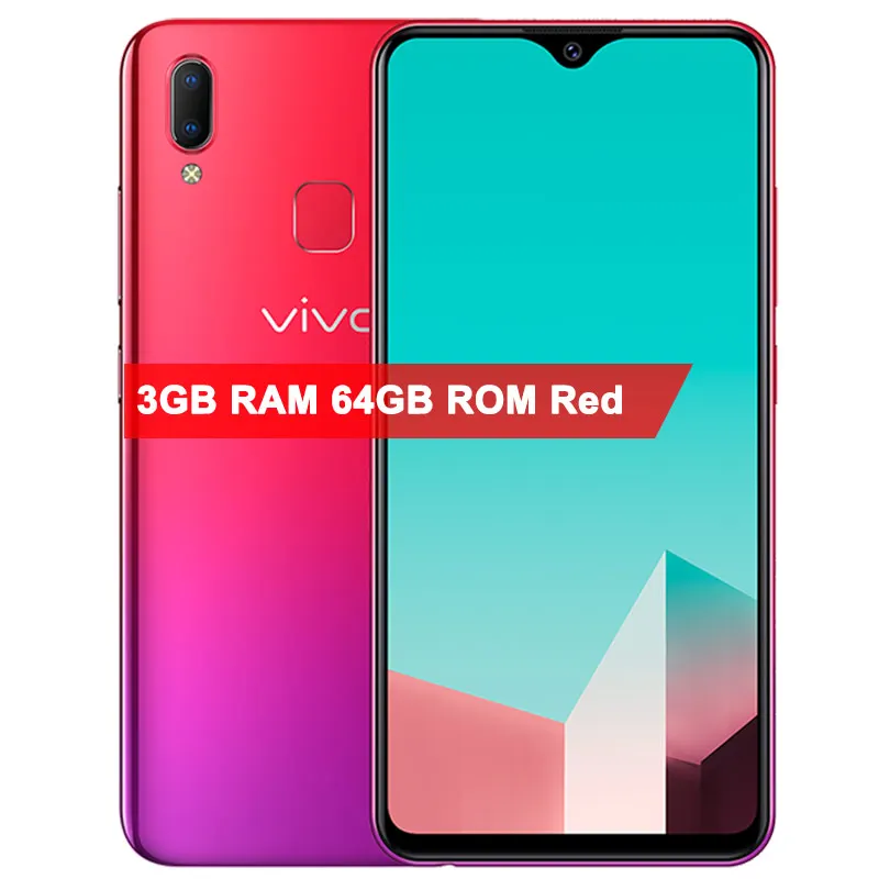 3GB 64GB Red Vivo U1 мобильный телефон 6," 3G ram 32G rom Восьмиядерный Android 8,1 3 камеры 8.0MP+ 13.0MP 4030mAh Play Store - Цвет: 3GB 64GB Red