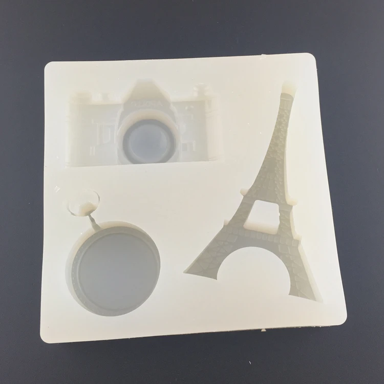 Хрустальная силиконовая форма для камеры Эйфелева башня часы сахарная торта|cake