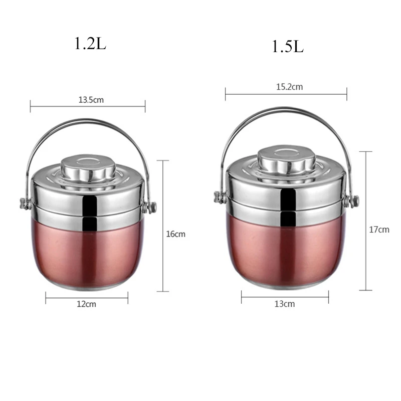 Портативный пищевой термос Unibird двухслойный с подогревом контейнер для завтрака