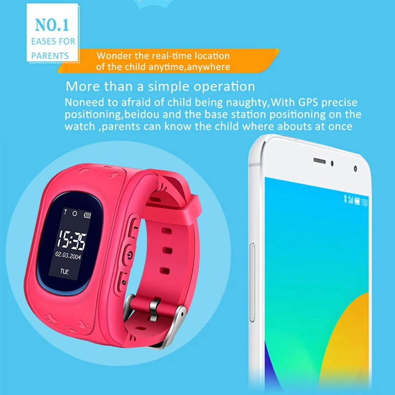Детские Смарт часы SOS аварийный вызов LBS Позиционирование трекер умные для детей