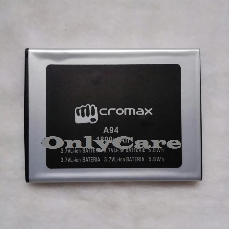 Micromax A94 1800 мАч мобильный Замена литий ионный полимерный Батарея Bateria для