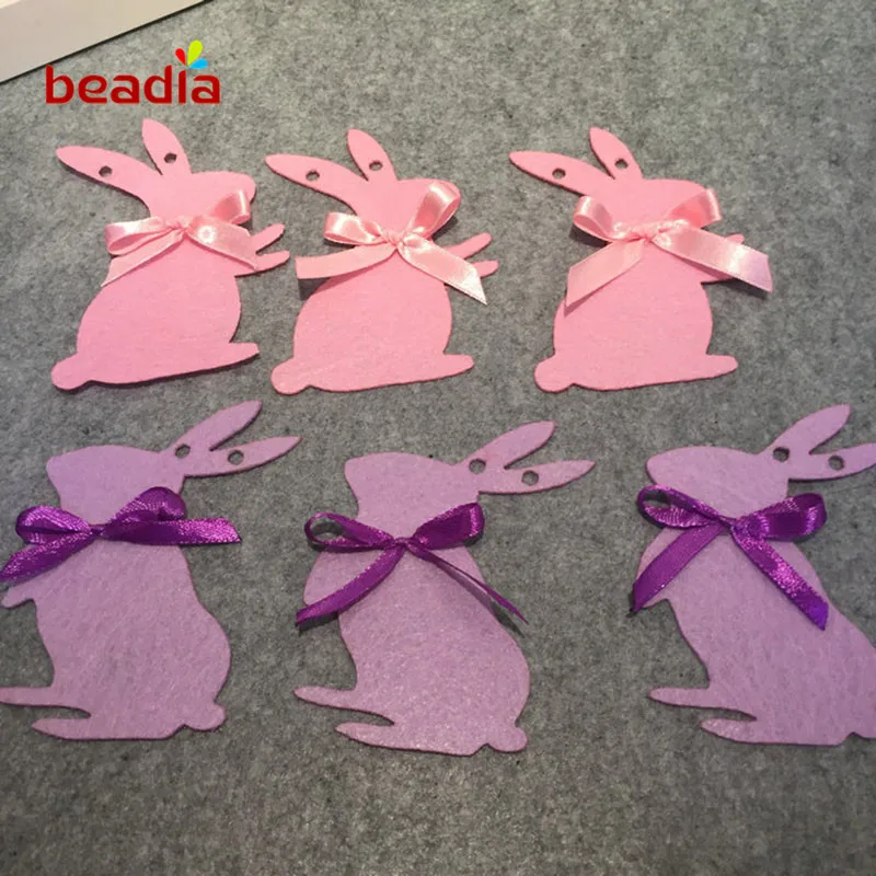 Милый Пасхальный кролик гирлянда для детей розовый фиолетовый тканевый баннер