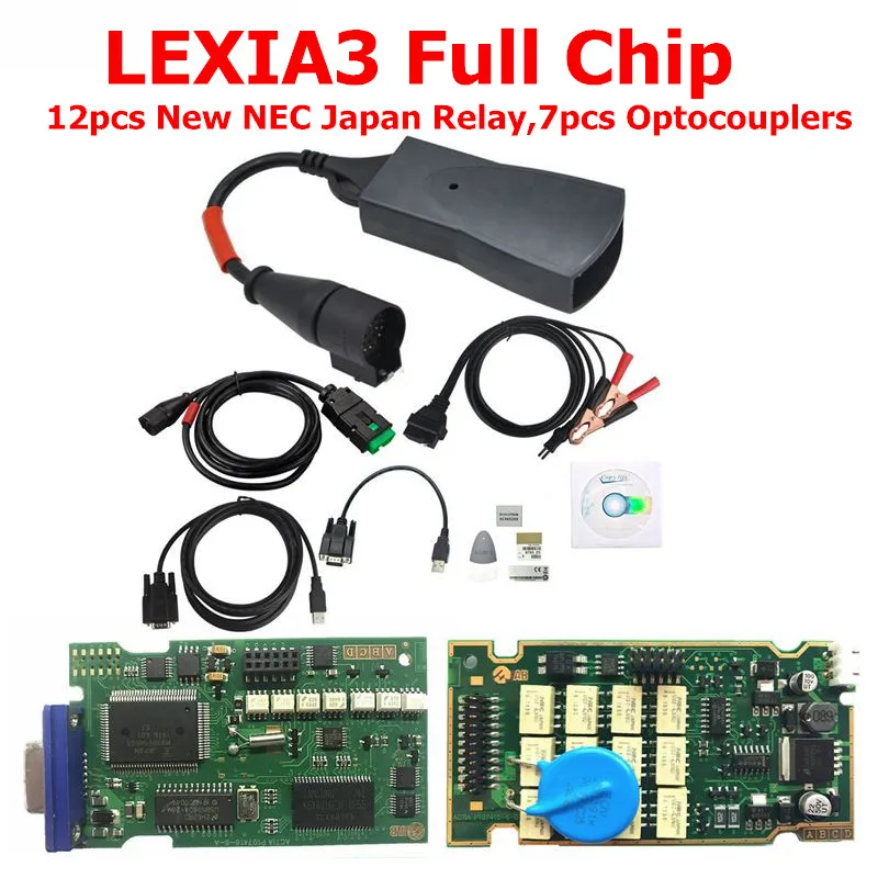 Lexia 3 PP2000 Diagbox V7.83 полный чип Lexia3 прошивка 921815C OBD2 Авто сканер Lexia-3 Lite версия диагностический инструмент - Цвет: FULL CHIP