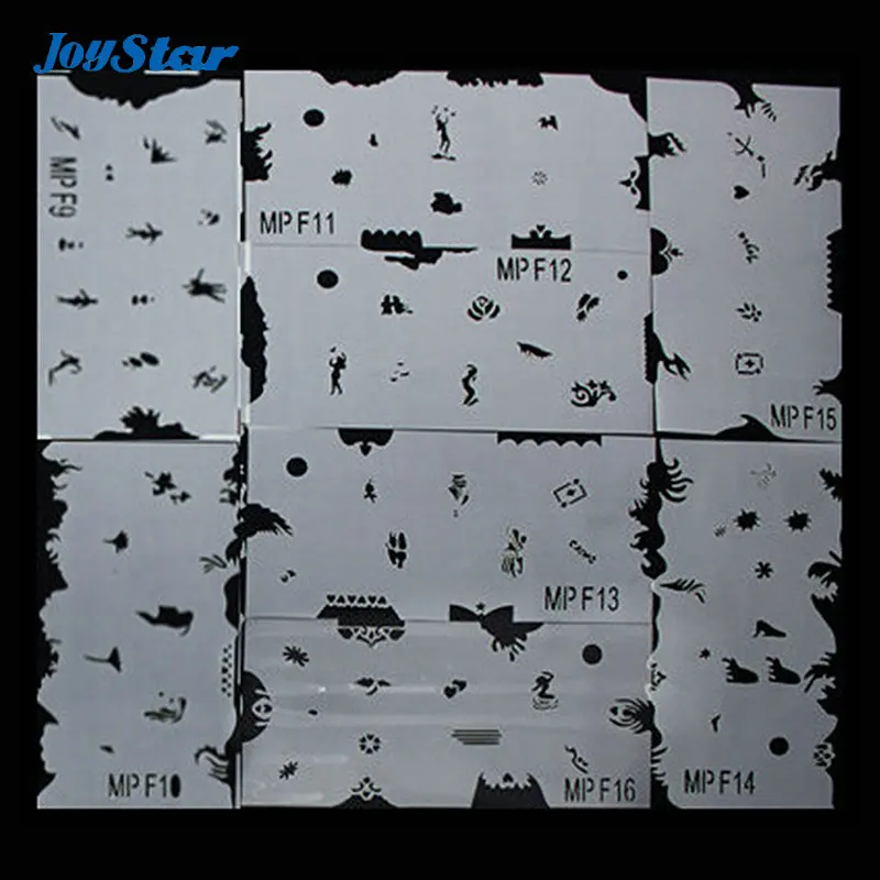 Аэрограф для дизайна ногтей трафареты 8 листов более 80 дизайнов в наличии детей