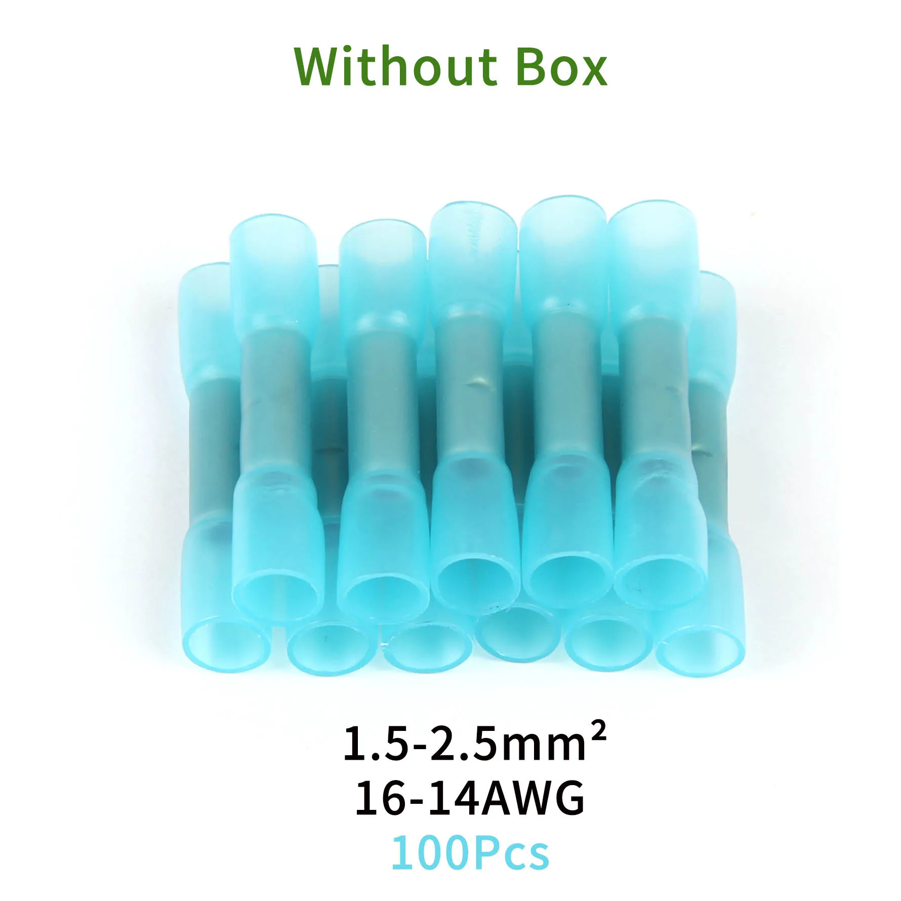 100Pcs BHT2 Изолированная термоусадочная обжимная Клемма прикладочная проволока Электрический разъем BHT-1,25 BHT-2 BHT-5 22-10AWG - Цвет: 100Pcs BHT2