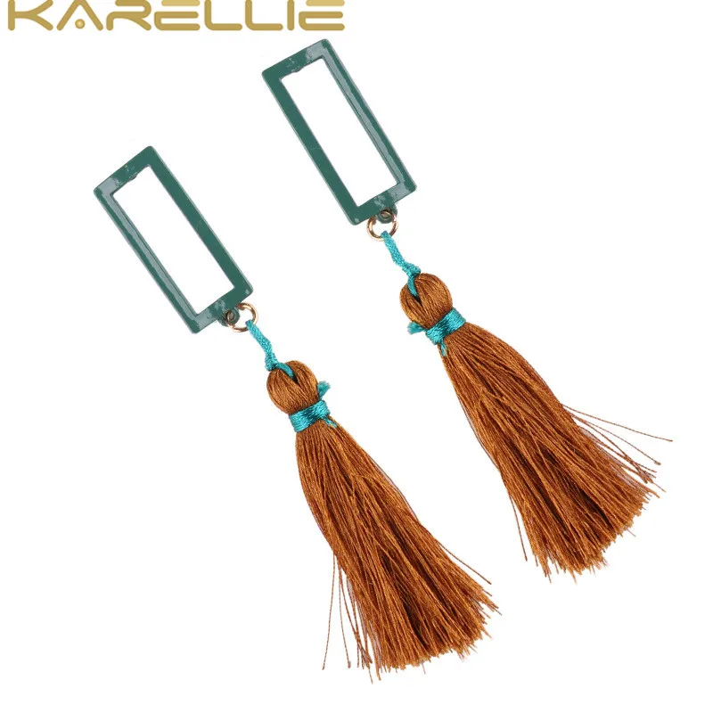 Karellie Новый Boho кисточкой мотаться серьги падения Мода Ювелирные украшения Для