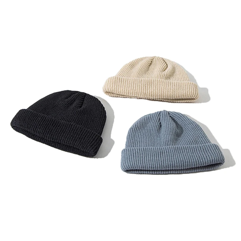 

Women Men 22*14CM Knitting Beanie Hip-Hop autumn Winter Warm Caps Unisex Hat
