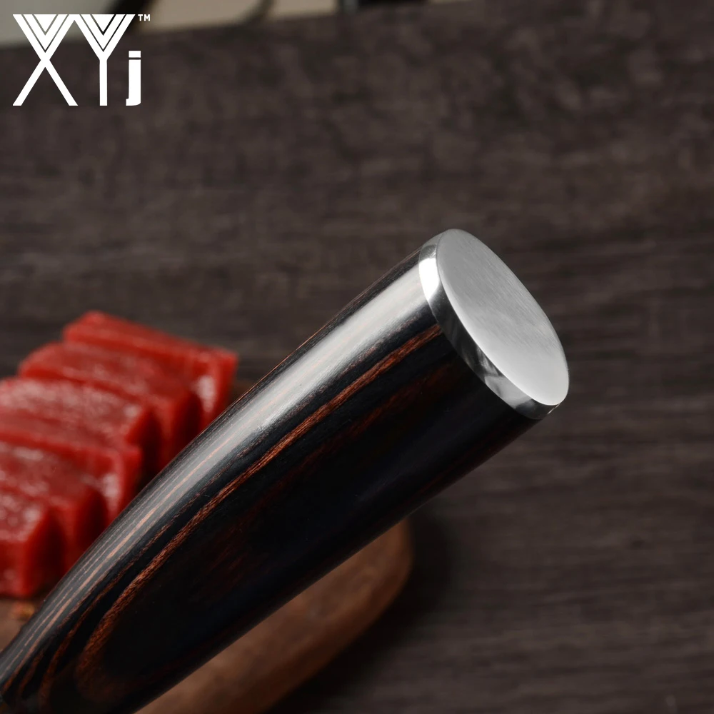 XYj Новое поступление кухонные ножи хорошего качества кухонные ножи из нержавеющей стали набор цветных деревянных ручек шеф-повара разделочные ножи для нарезки