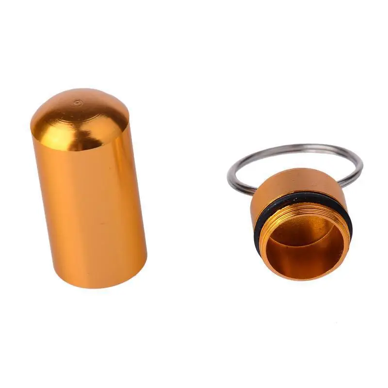 5 шт./компл. Водонепроницаемый таблетки коробка цепочка для ключей Алюминий