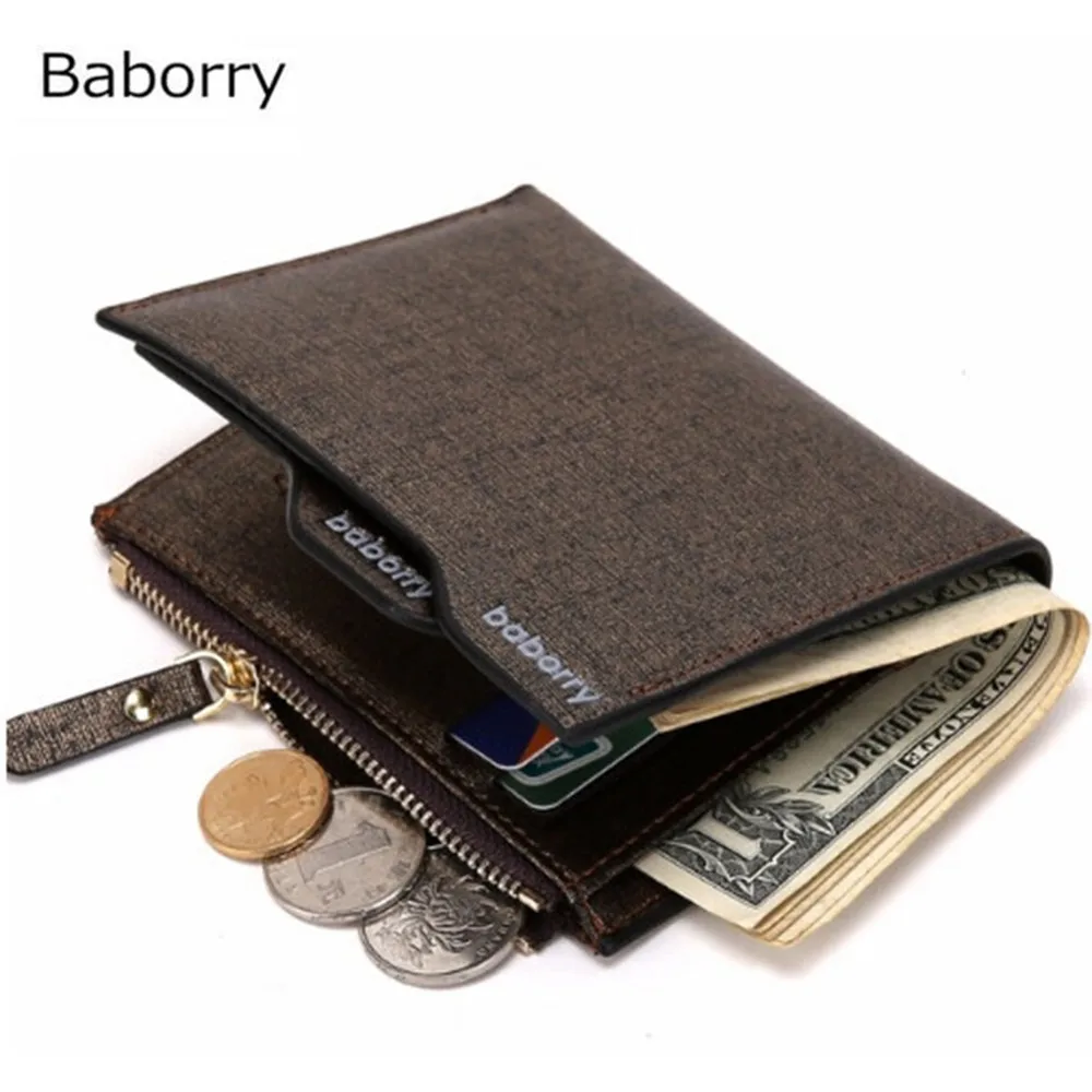 Роскошный короткий кожаный мужской кошелек дизайнерский портфель клатч