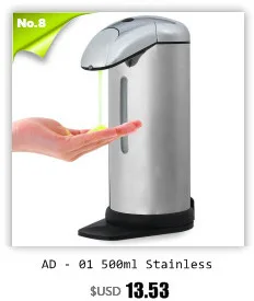 AD-04 250 мл Бесконтактный ЖК-дисплей ABS Автоматический дезинфицирующее средство для мыла дозатор для лосьона бутылка для жидкости для мытья рук для кухни и ванной комнаты