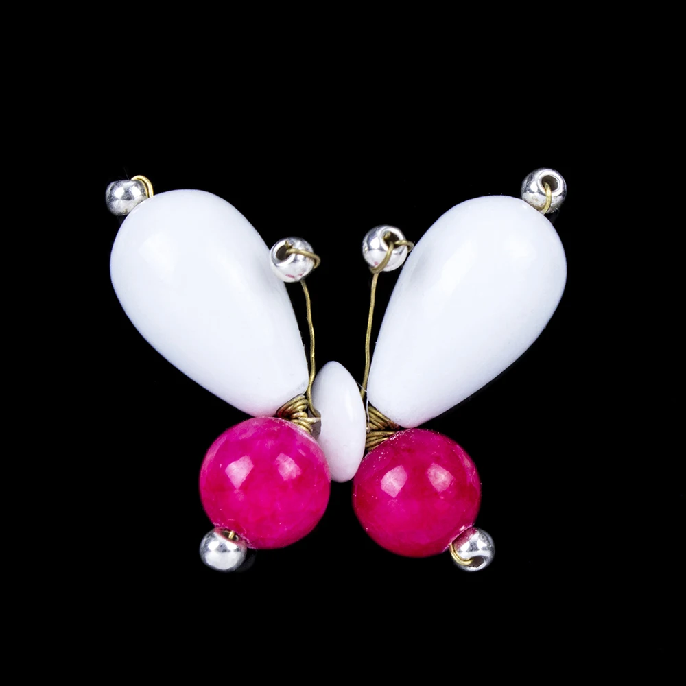 

PF16010038 5 Colors Fashion Jewelry Findings Necklace Earring Parts Stone Butterfly(Flower)
