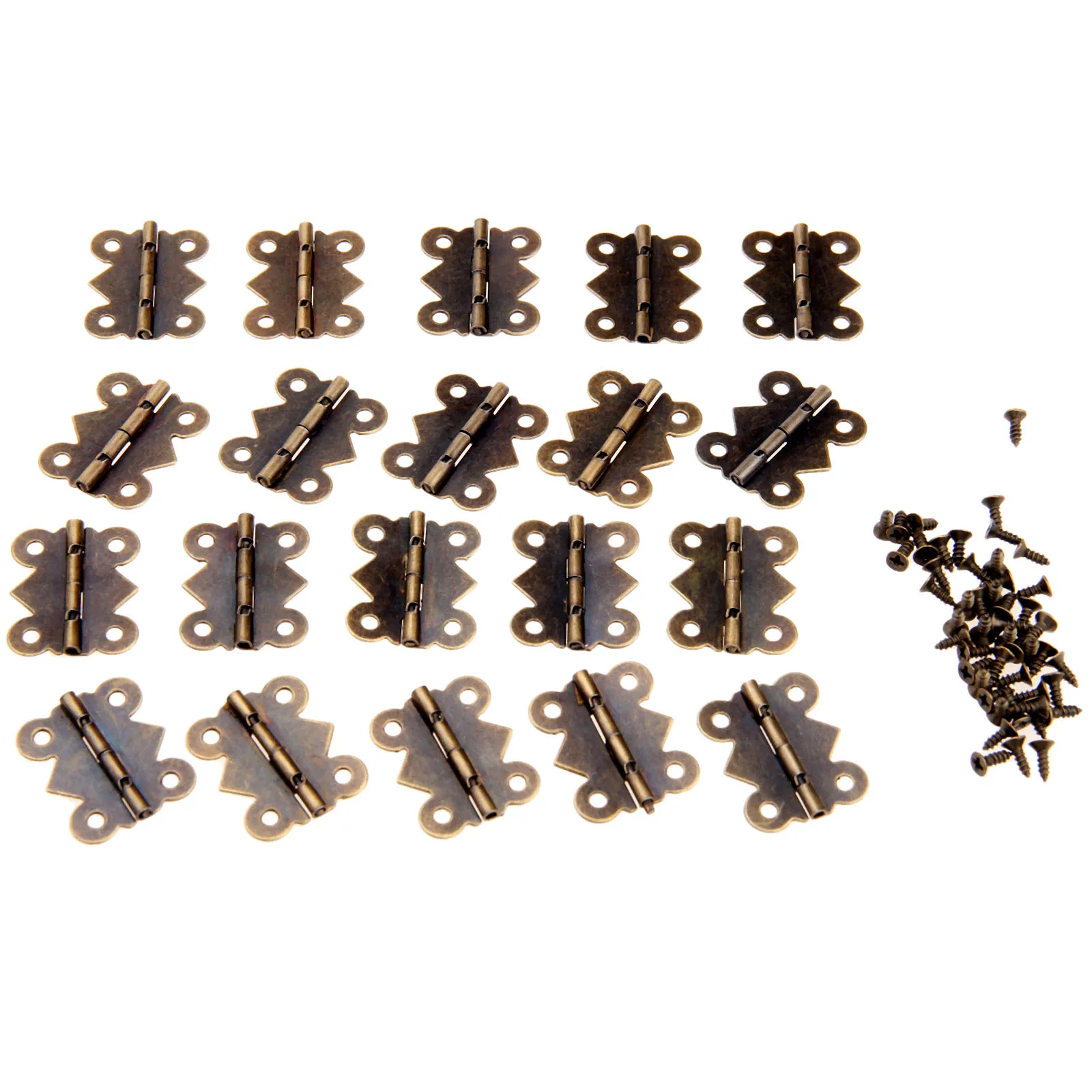 

20Pc Antique Bronze Butterfly Kitchen Cabinet Hinge Vintage Jewelry Wooden Box Hinges Fittings for Furniture Accessories 25x20mm