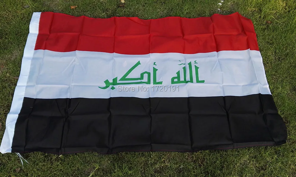Национальный флаг мира полиэстер печатные флаги и баннеры из ирака 3*5 футов