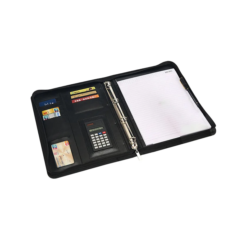 A4 папка для документов из искусственной кожи на молнии записная книжка с