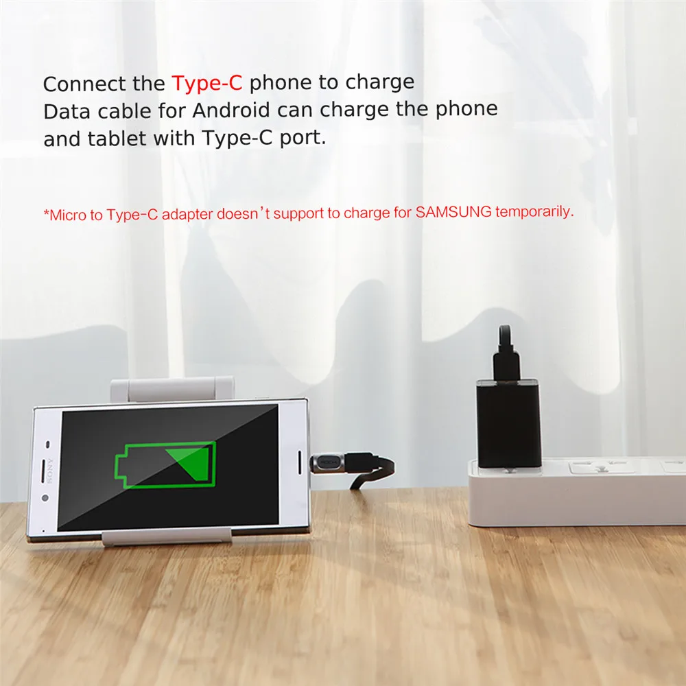 Rock micro usb к Type c адаптер зарядный кабель конвертер для iPhone Samsung huawei xiaomi 8 зарядное
