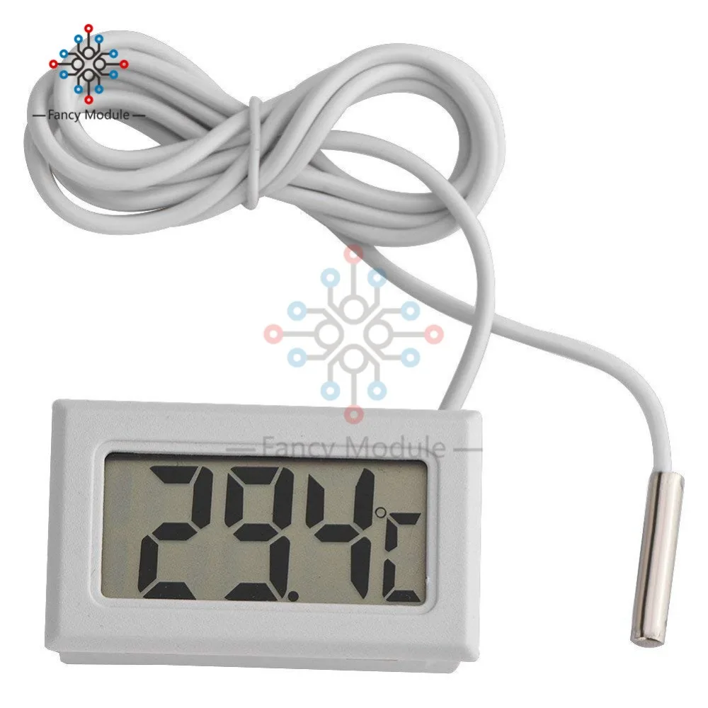 Diymore Мини ЖК-цифровой термометр для морозильной камеры температура-50~ 110℃ Холодильник термометр Крытый Открытый зонд 1 м 2 м