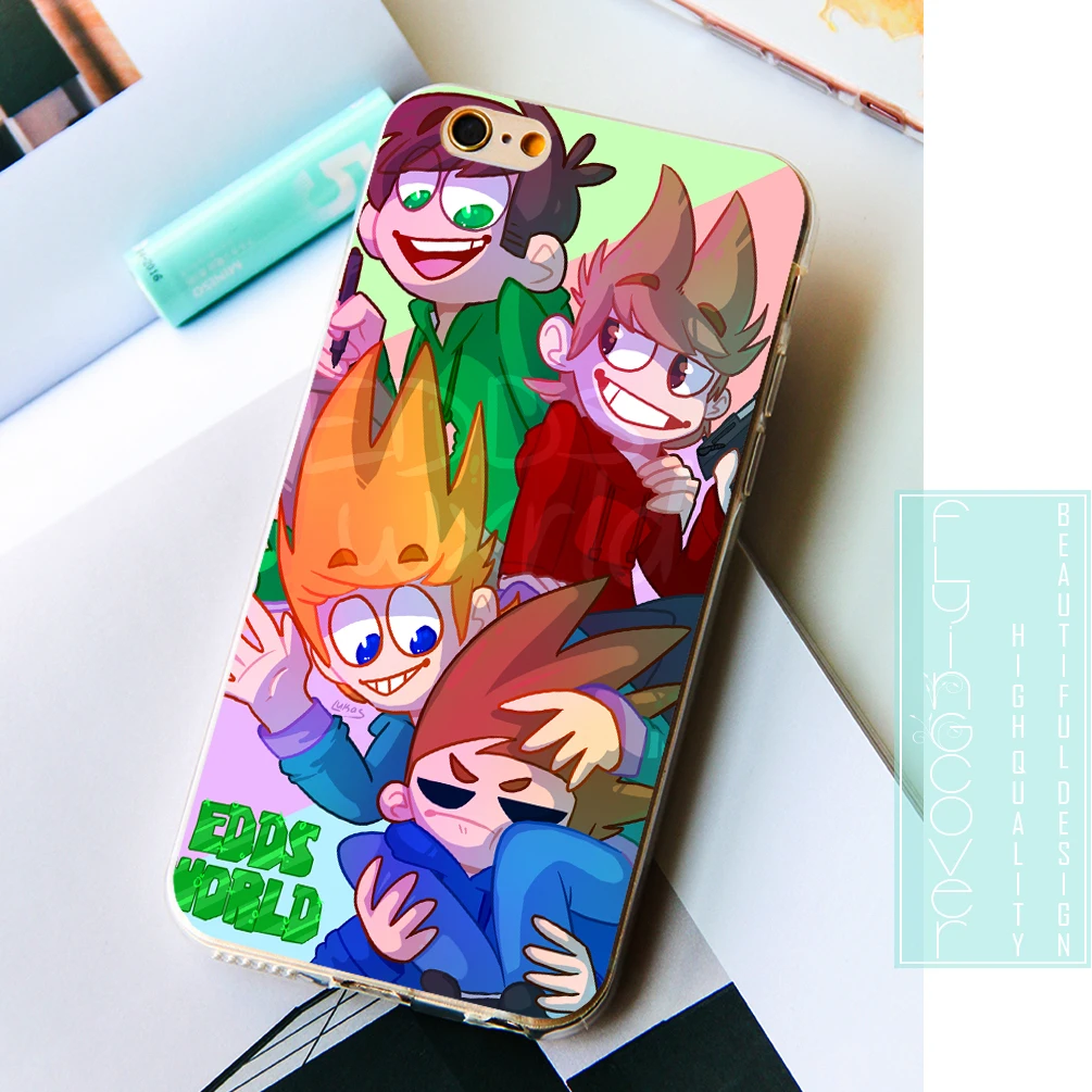 Прозрачный мягкий силиконовый чехол для телефона с рисунком Eddsworld iPhone XS Max XR X 7 8 6 S