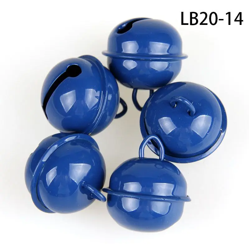 Dark blue 22 мм, 6 шт., школьный колокольчик круглой формы, медные колокольчики для шарма, ожерелье с колокольчиками, подходят для фестиваля/вечерние/для домашних животных - Цвет: Dark blue