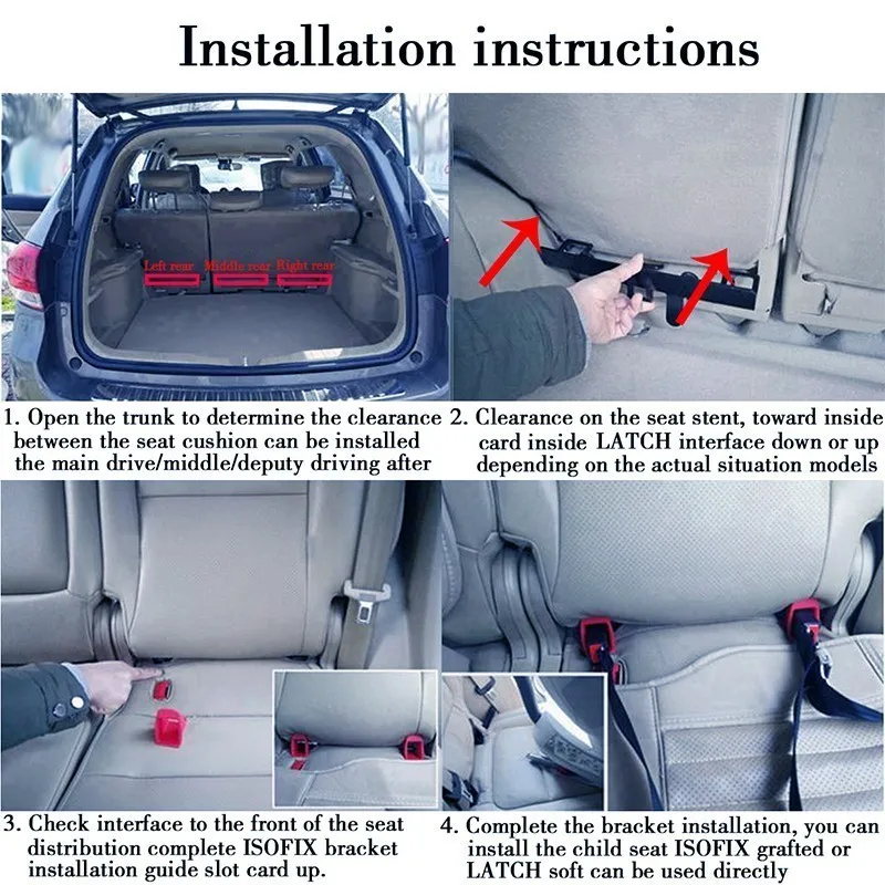 SPEEDWOW автомобильный ISOFIX Соединитель с защелкой для безопасности ребенка интерфейс для сиденья автомобиля детские ремни безопасности держатель ремня безопасности кронштейн