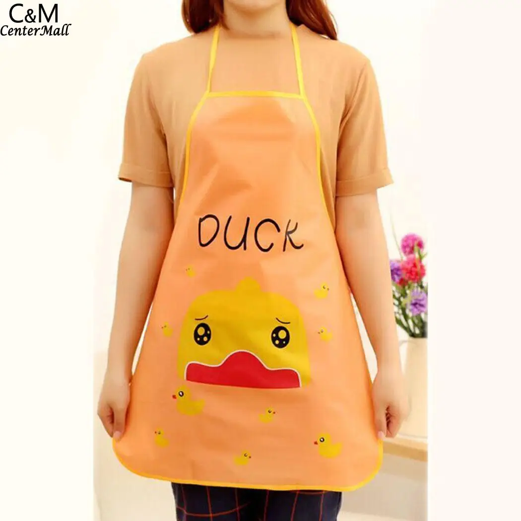 Adjustable Oil Proof Waterproof Sleeveless Half Pron Man Woman Cartoon Cute Rabbit Pattern Cleaning Kitchen Supplies Helpers | Дом и сад
