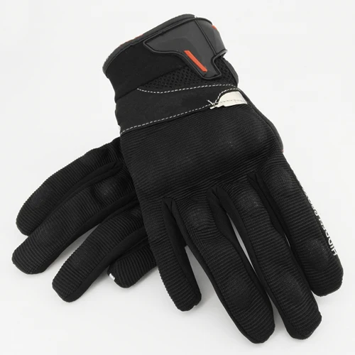 Мотоциклетные Перчатки Лето Guantes de la motocicleta перчатки полный палец мотоцикл Luvas экран сенсорный Велоспорт Гонки Спорт Защита - Цвет: 04Black