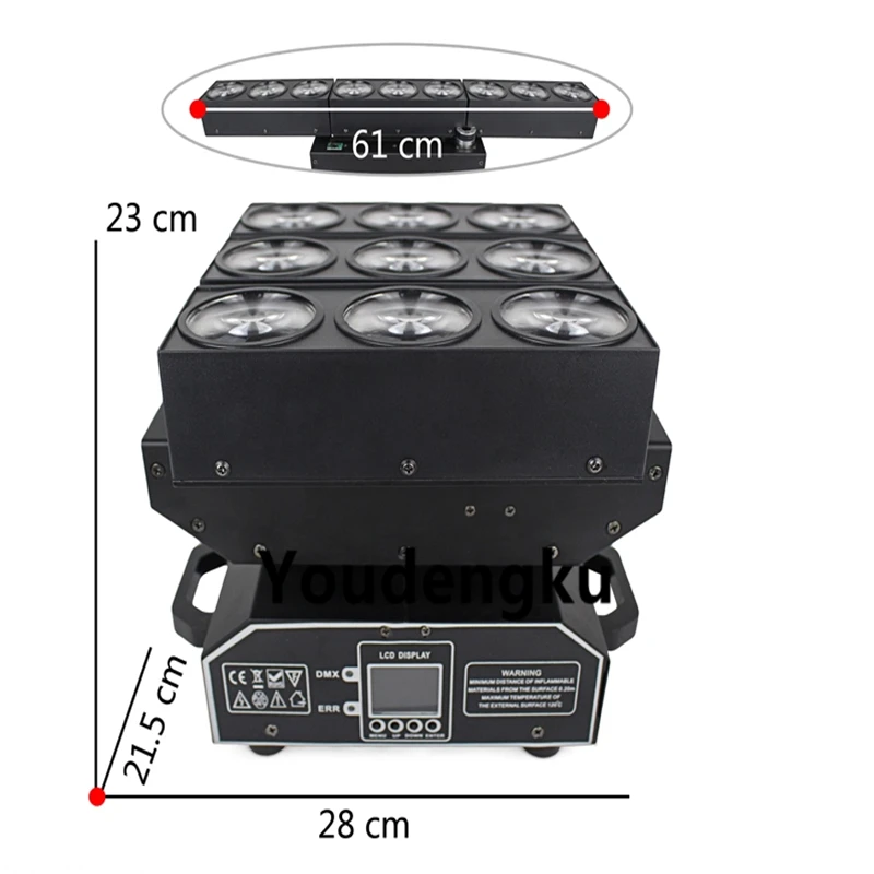 

6 pieces New led bar moving head pro beam 9x12w 4in1 rgbw lyre beam led moving head light
