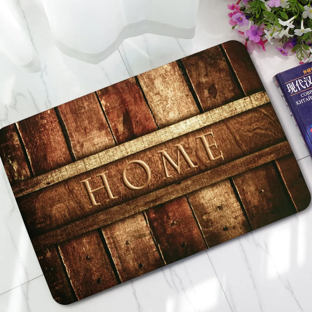 Современный ковер в стиле ретро Ностальгический резиновый коврик с принтом