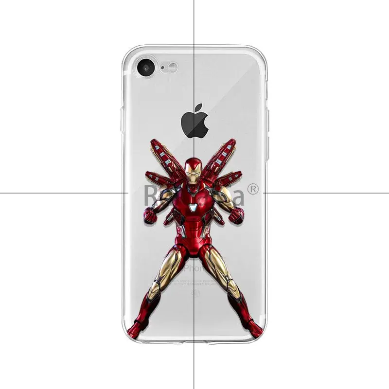 Ruicaica Iron Man Marvel Avengers Newly Arrived Transparent Cell Phone Case for iPhone 5 5Sx 6 7 7plus 8 8Plus X XS MAX XR | Мобильные