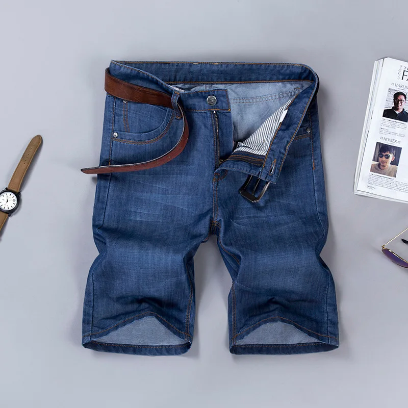 Мужские облегающие эластичные джинсы модные классические свободные прямые