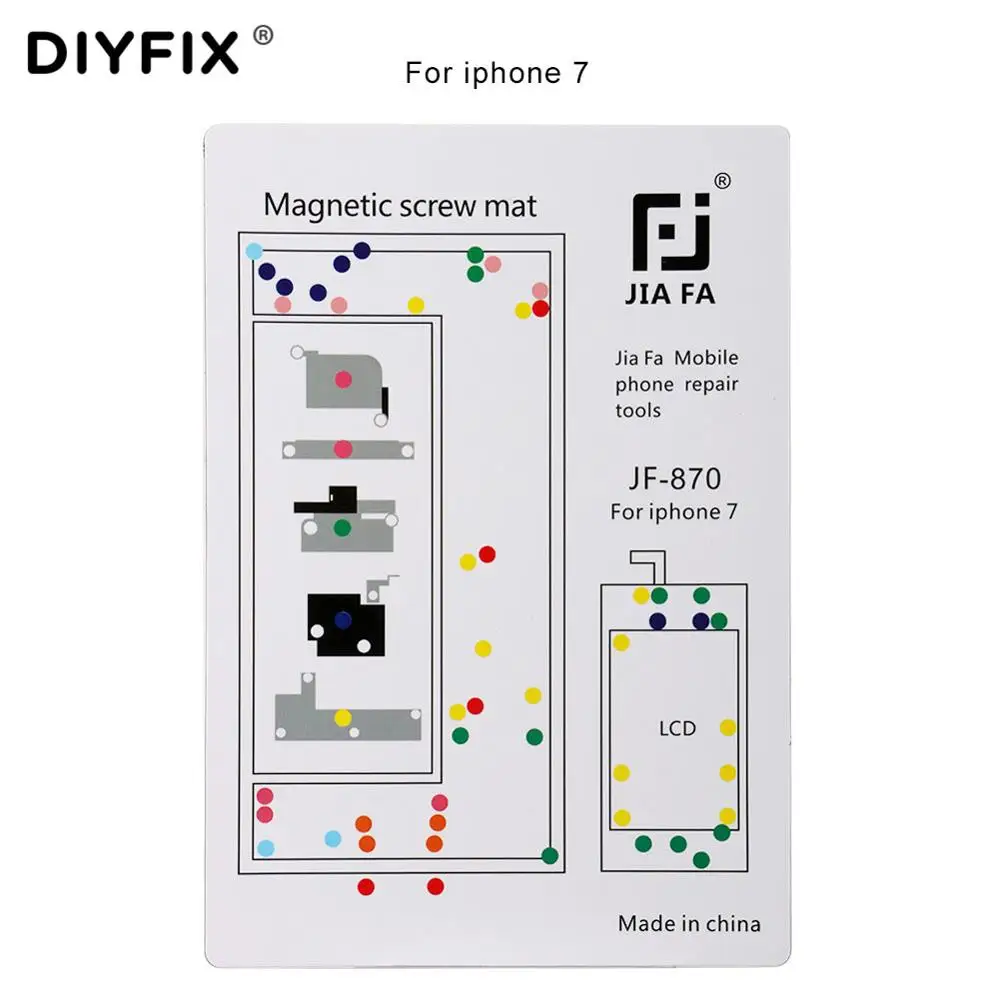 for iPhone 7 1 шт. Профессиональный Магнитный винт коврик для iPhone X 8 8P 7 7P 6 6 Plus 6s направляющая винтовая прокладка Хранитель диаграмма коврик инструмент для ремонта мобильных телефонов - Цвет: for iPhone 7