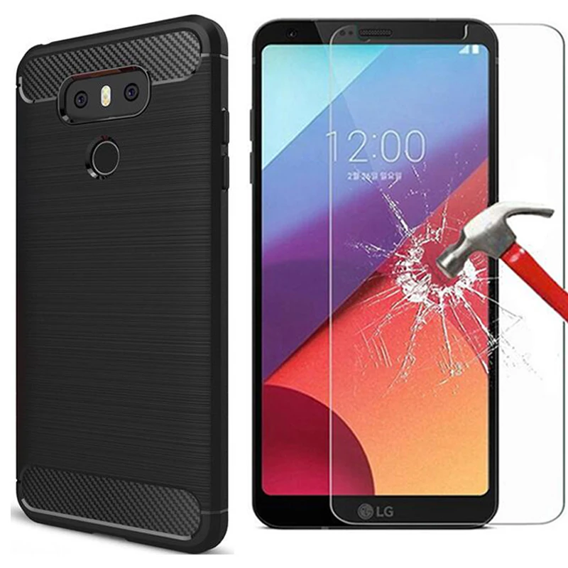 360 всего тела защитный для LG G6 случае Роскошные углеродного волокна текстуры