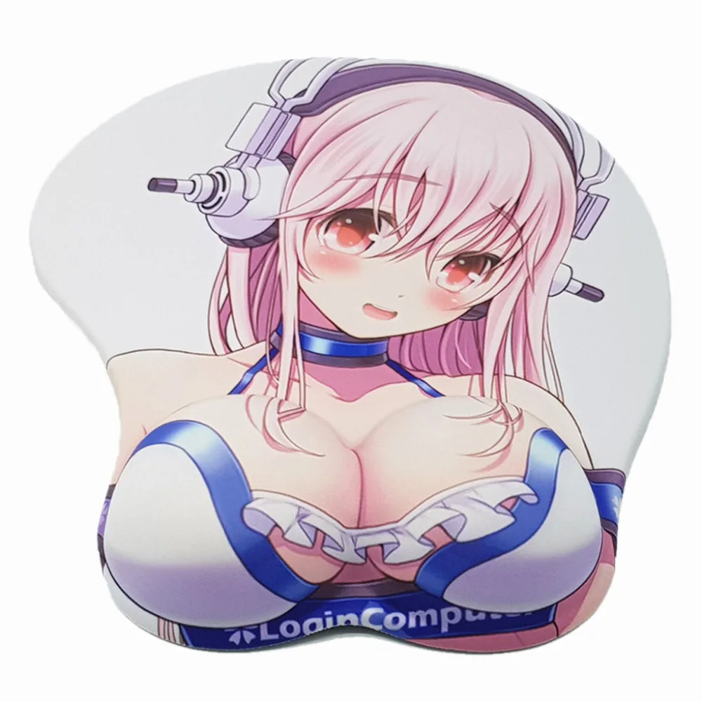 Коврик для мыши Super Sonico Anime 3D Oppai с мягким гелевым упором на запястье|mouse pad|oppai mouse