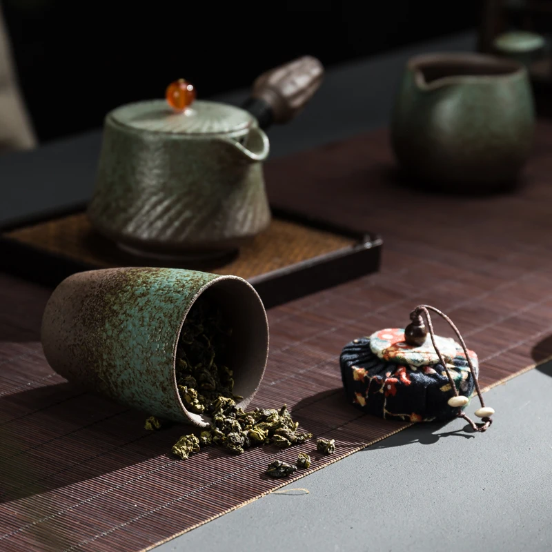 Портативный дорожный чай Caddy Винтаж грубая Керамика Чайные банки керамические