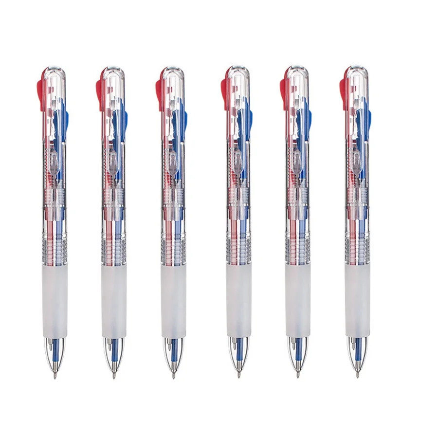 6 шт. синий и красный цвета цвет шариковых ручек для письма маркером 0 5 мм
