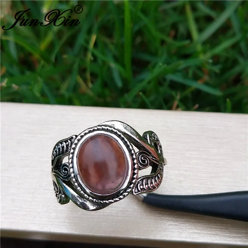 ROXI Boho Женская коричневая лунный камень кольца для мужчин и женщин античное