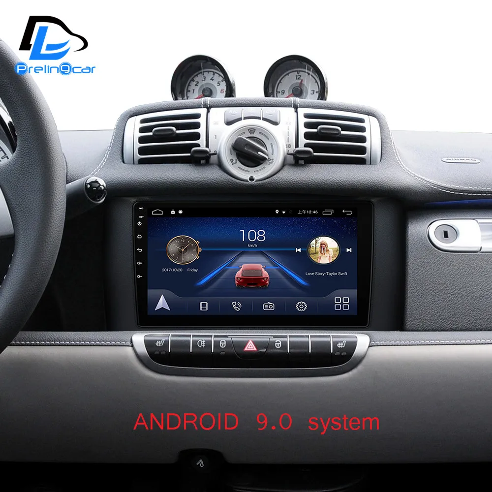 Android 9,0 автомобильный dvd-плеер мультимедийное радио для Mercedes/Benz Smart Fortwo 2011 2012 2013 WiFi BT gps