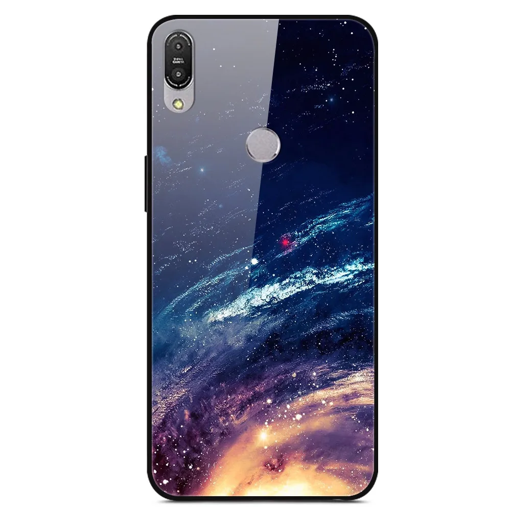 19 Для ASUS Zenfone Max Pro M1 ZB601KL ZB602KL чехол из закаленного стекла с изображением планеты космос, стеклянный чехол на заднюю панель Для Zenfone Max Pro M1 ZB602K - Цвет: 19