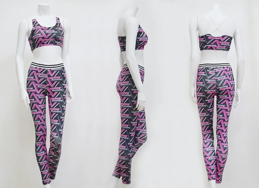 Набор для йоги Midou Vrouwen Trainingspak S-XL с принтом спортзала Kleding Fitness Sport Pak Vrouwelijke набор