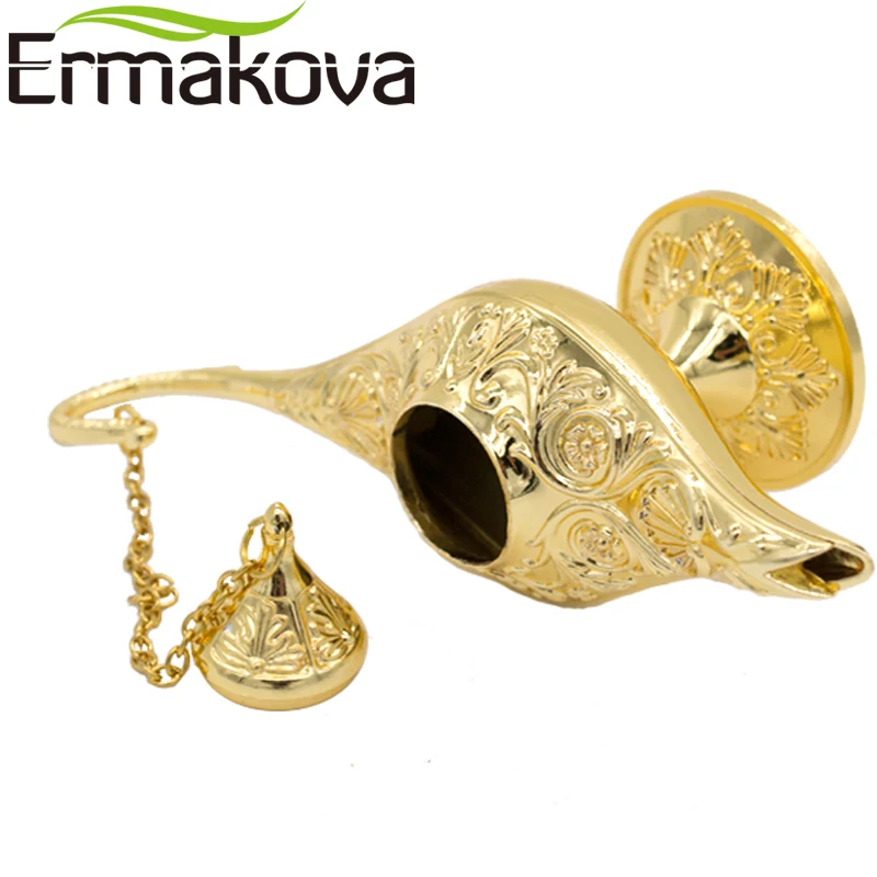 ERMAKOVA 12 см Мини Металл Genie волшебная лампа горшок Ретро желая масляная Джина