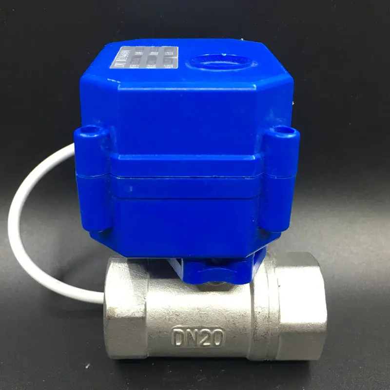 Электродвигатель BSP 3/4 дюйма из нержавеющей стали Электрический шаровой кран с 3