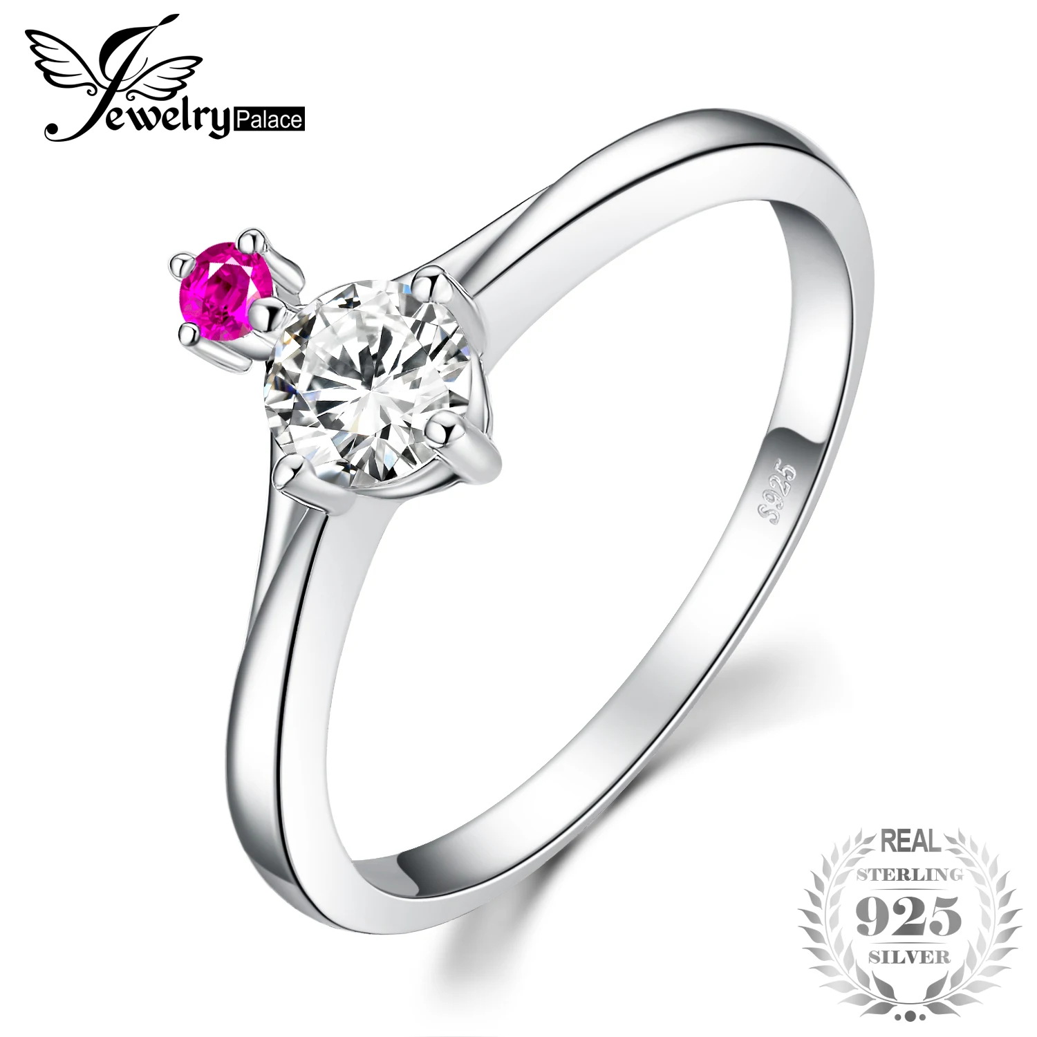 JewelryPalace любовь 0.7ct кубического циркония создано розовый сапфир Свадебные